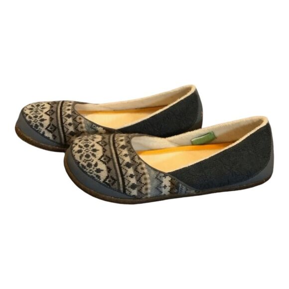 Smartwool Morning Ballet Flats Women's Size 10 Blue Wool Cozy Winter Shoes - Picture 1 of 8